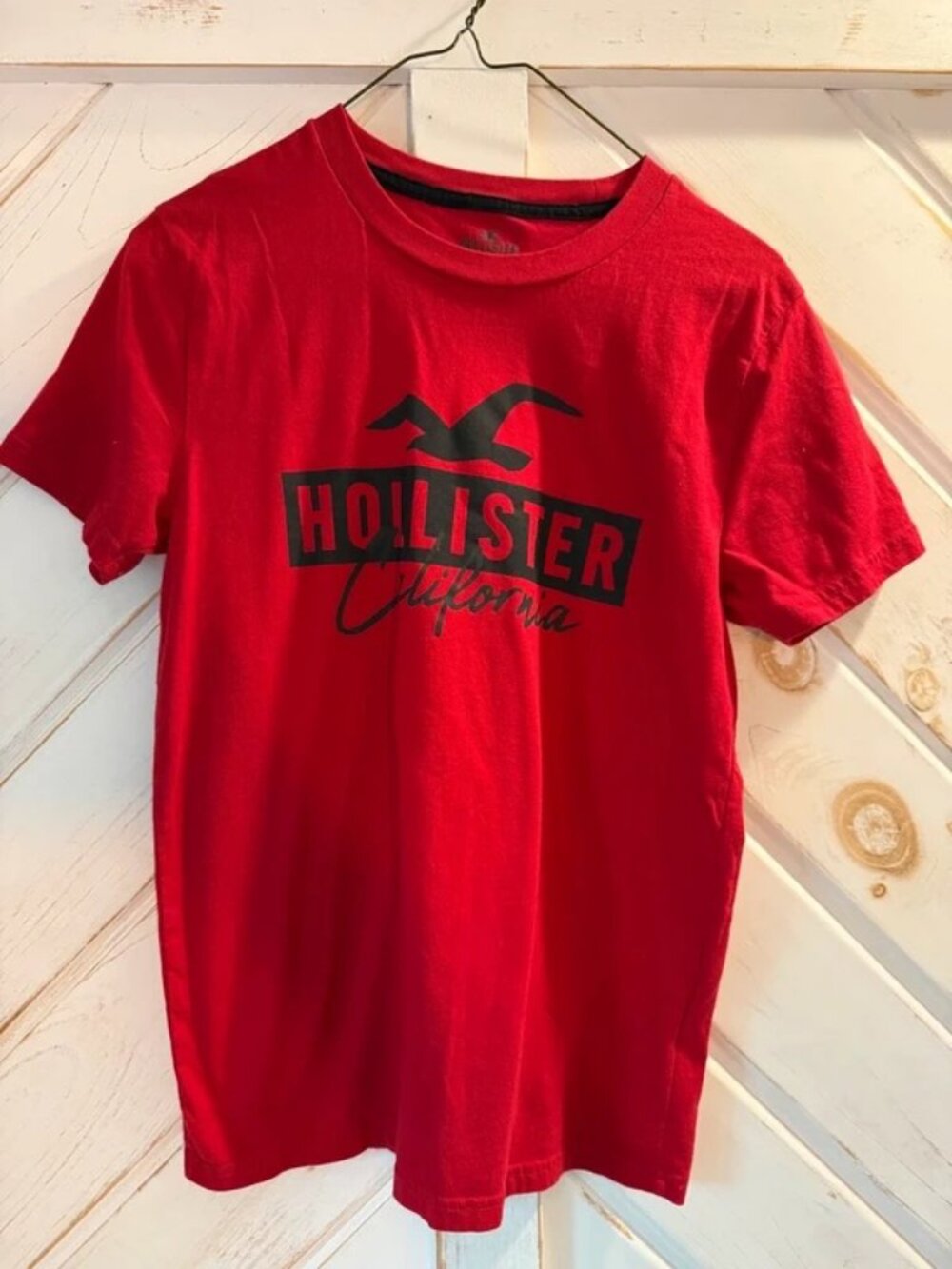 Hollister Red California Graphic T-Shirt Mens XS